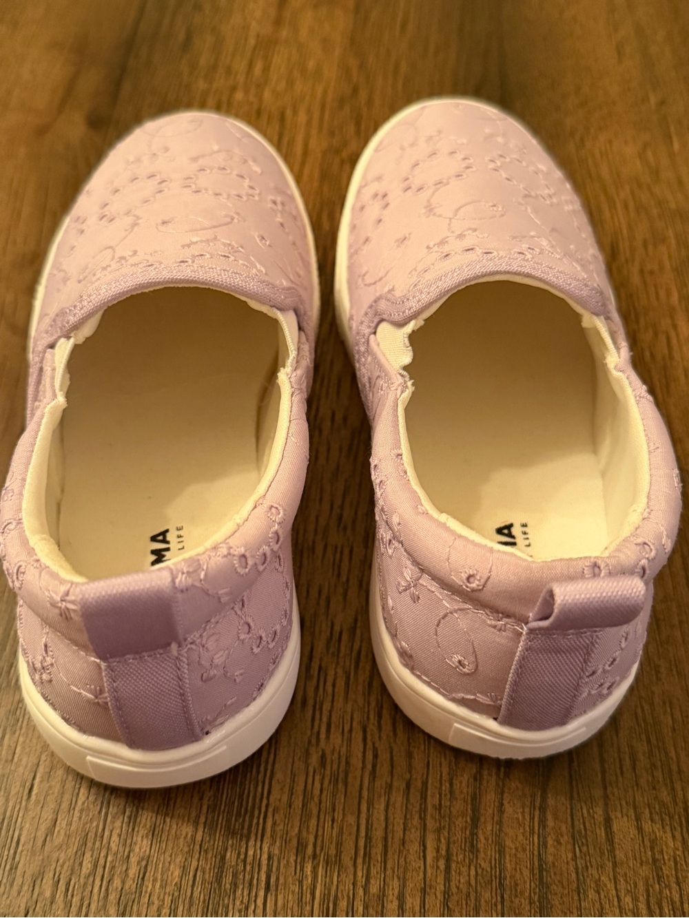 Sonoma Little Girls Size 13 Kids Slip-On Sneakers in Lavender - Picture 4 of 7